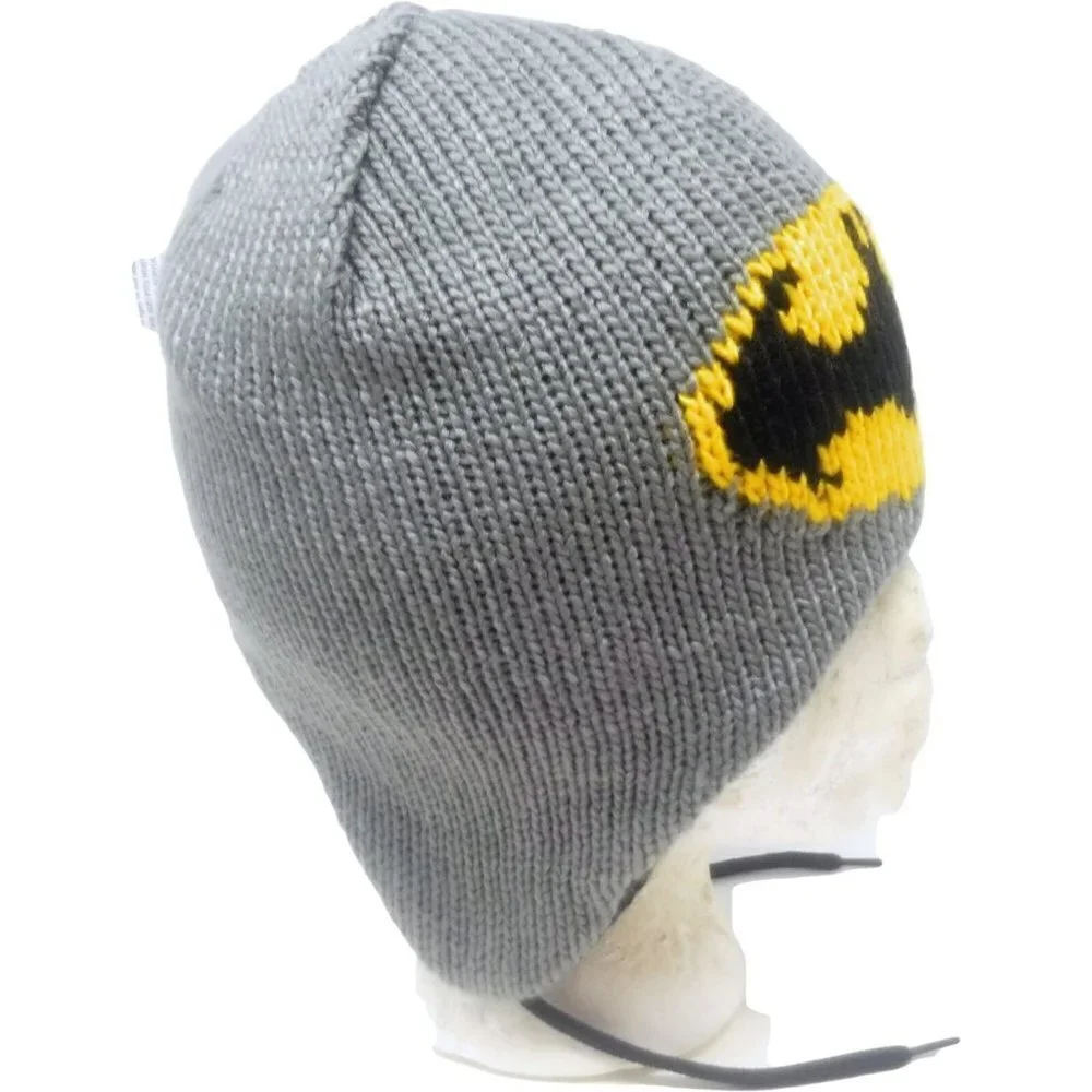 DC Comics Batman Kids Hat Reversible Lined Winter Beanie Hat for Boys